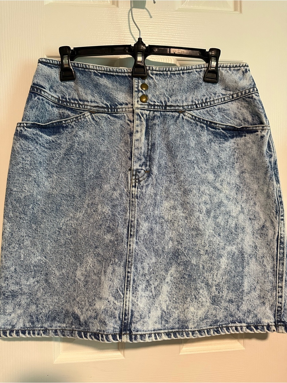 Lee Acid Wash Denim Mini Skirt in Light Blue